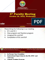 4th Faculty Meeting