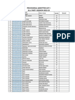 Provisional Admitted List-I B.A. PART-I SESSION 2022-23: Name of Applicant Gender Remark SR - No Application ID