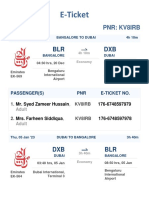 BLR-DXB-BLR Mr. Syed Zameer Hussain