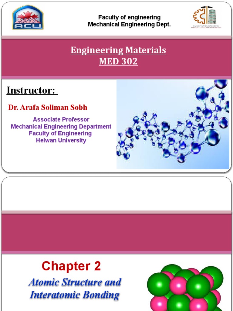 Chapter 2 atomic structure and interatomic bonding pdf