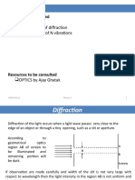 Lecture #7: Diffraction Classification of Diffraction Superposition of N Vibrations