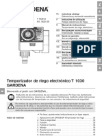 Manual Programador Gardena t-1030-d