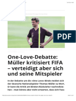 Thomas Müller Kritisiert Fifa Wegen One-Love-Verbot