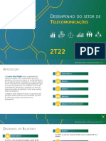 Desempenho do setor de telecomunicações no 2T22