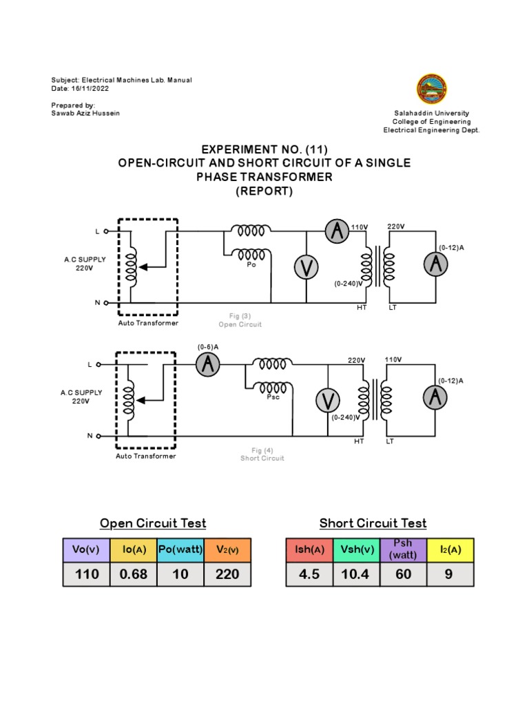 Transformer Lab Experiment Overview | PDF | Transformer | Electrical ...
