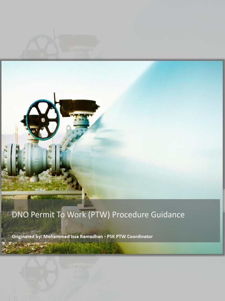 DNO Permit to Work Procedure Guide | PDF | Crane (Machine) | Safety