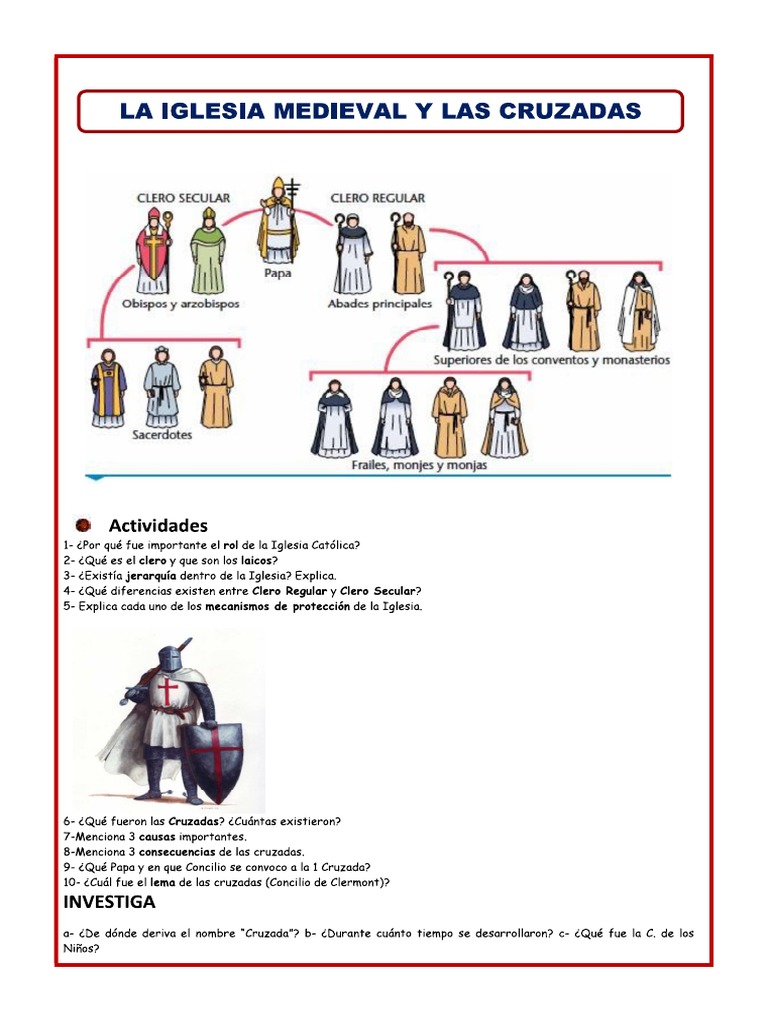 Poder de la Iglesia en la Edad Media | PDF | Cruzadas | Clero
