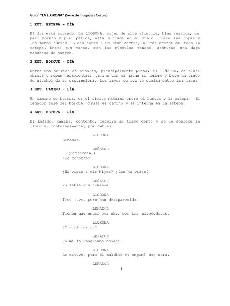 Guión LA LLORONA v.1