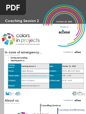  Coaching Session 2, October 2020