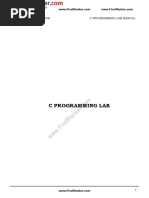 B Tech - Lab Manuals - CSE - CP C Programming Lab Manuals