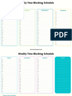 Weekly Time Blocking Sched