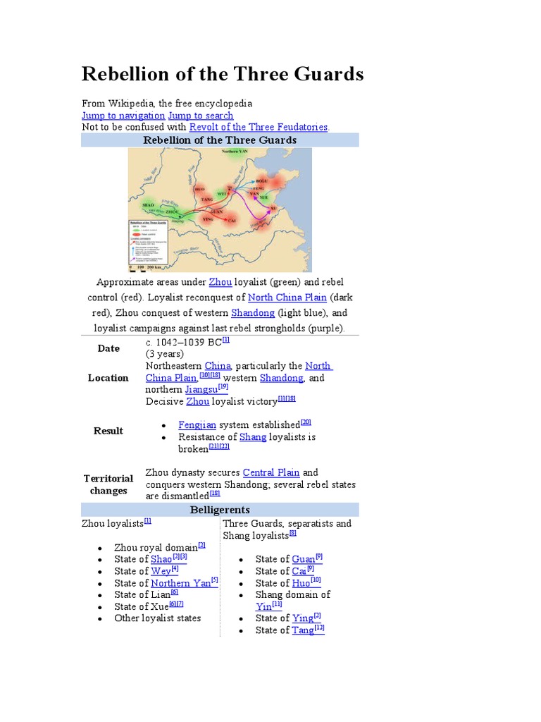 Rebellion of the Three Guards | PDF | China | World Politics