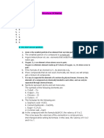 Structure of Matter Question and Answers