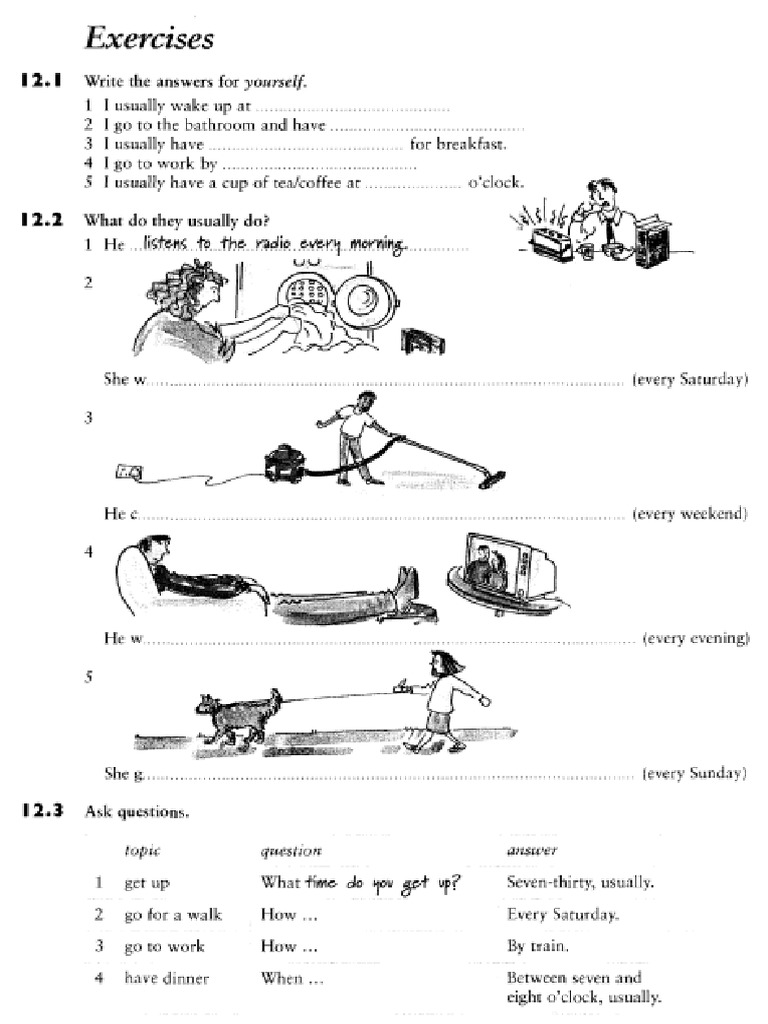 Everyday things worksheet pdf