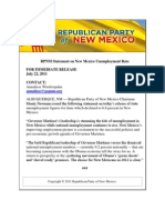 RPNM Statement on New Mexico Unemployment Rate