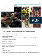 Titta - Alla Idrottsfester Är Inte Inställda - SVT Sport