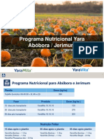 Programa nutricional Yara para abóbora e jerimum