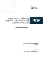 Energía eólica vs termoeléctrica