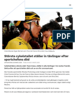 Största Cykelstallet Ställer in Tävlingar Efter Sportchefens Död - SVT Sport