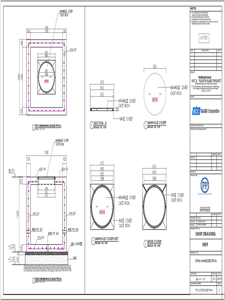 Electrical Manhole Details
