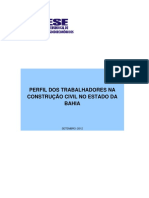 Perfil dos trabalhadores na construção civil no estado da Bahia