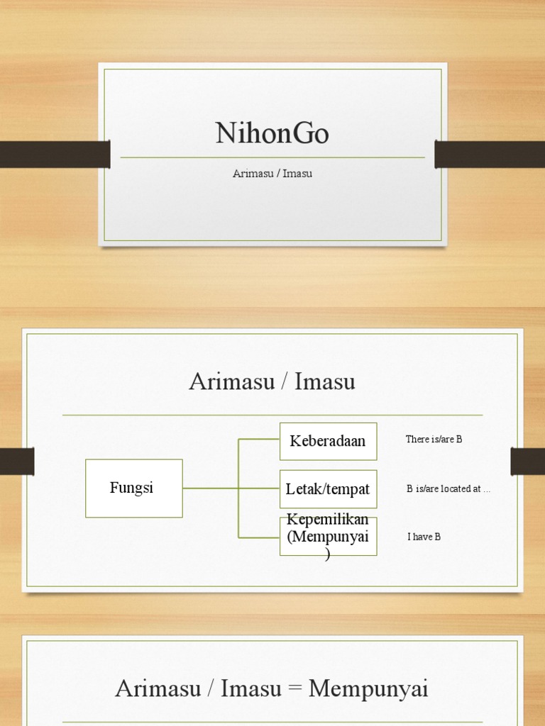 Arimasu dan Imasu dalam Bahasa Jepang | PDF