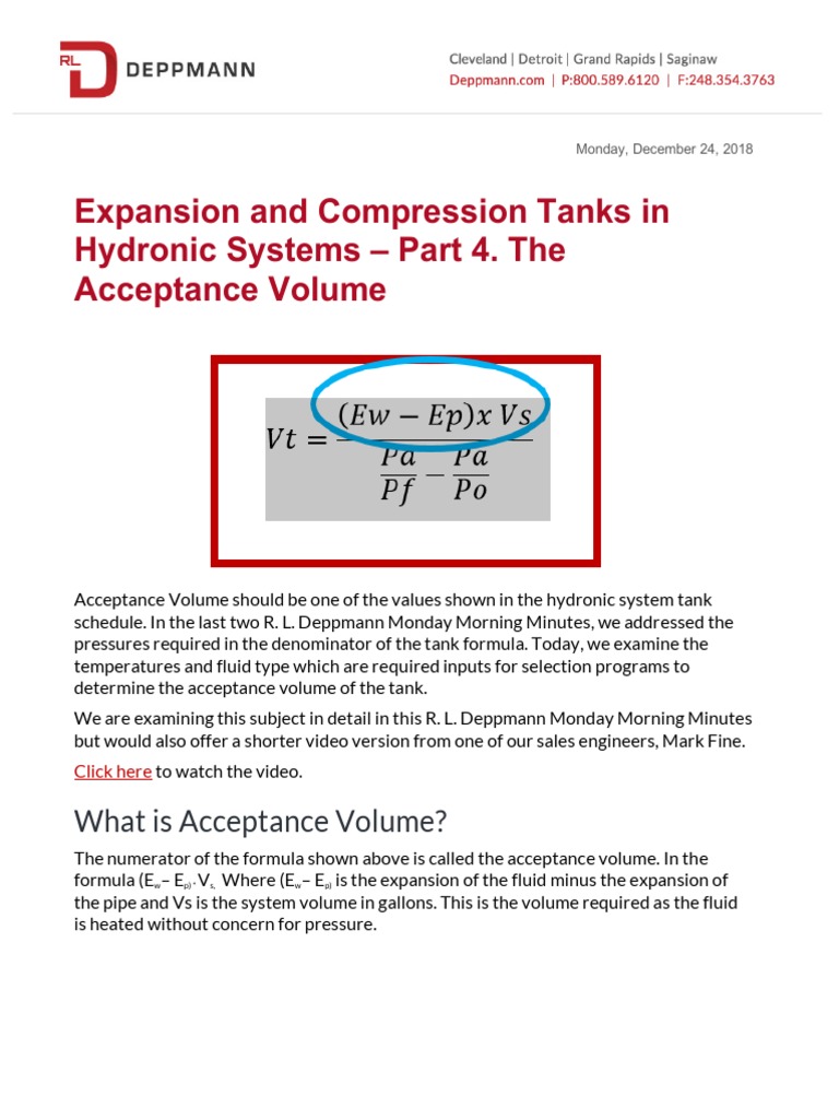 RLD MMM Expansion and Compression Tanks in Hydronic Systems Part