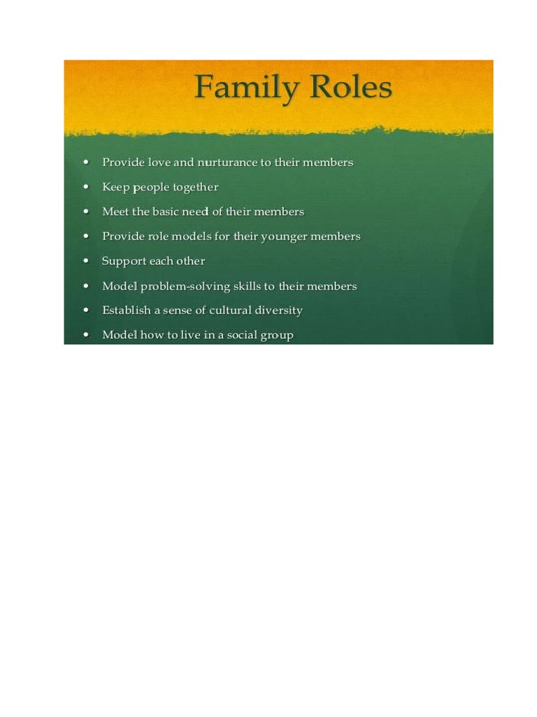 Family Roles | PDF