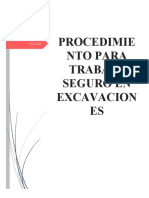 Procedimiento Seguro en Excavaciones