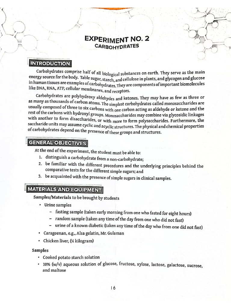 Biochem Lab Experiment 2 | PDF