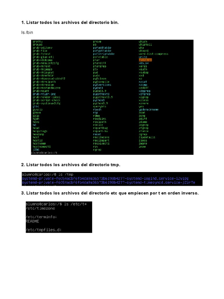 Comandos Linux 1-50 | PDF | Archivo de computadora | Arquitectura de ...