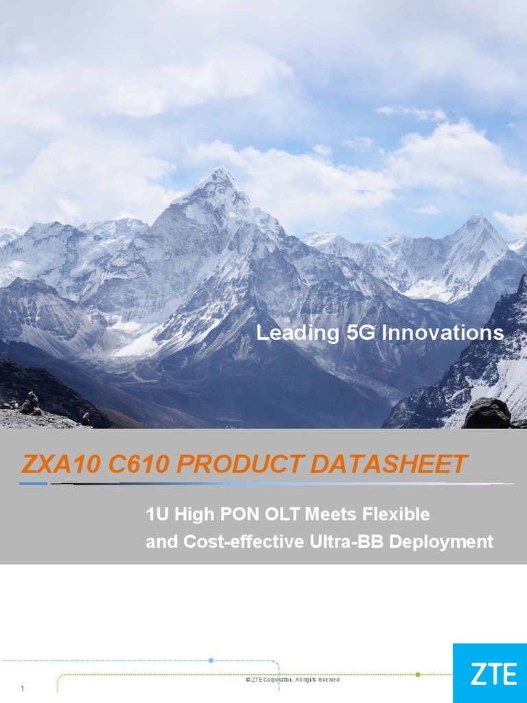 ZXA10 OLT-C610 Product Datasheet | PDF