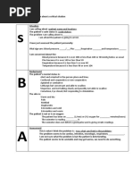 SBAR Report To Physician About A Critical Sitution