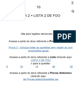 Prova 2 + Lista 2 FOO1