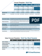 Multi-Year Sales Forecast Template