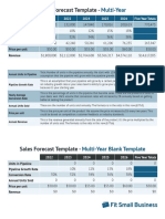 Sales Forecast Multi Year Template