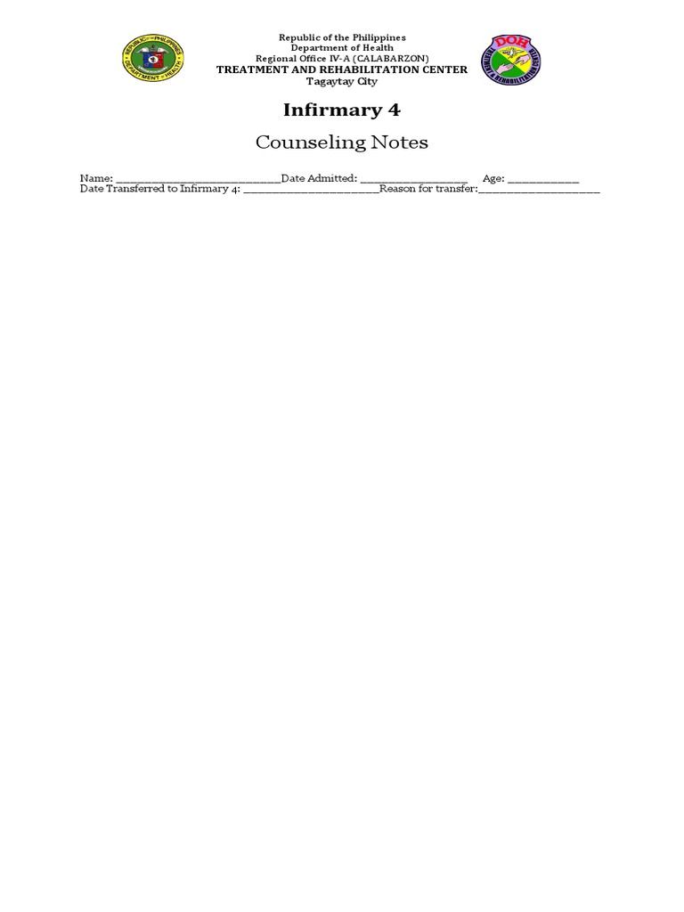 Counseling Notes PDF