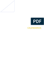Configuración de calendarios para nómina