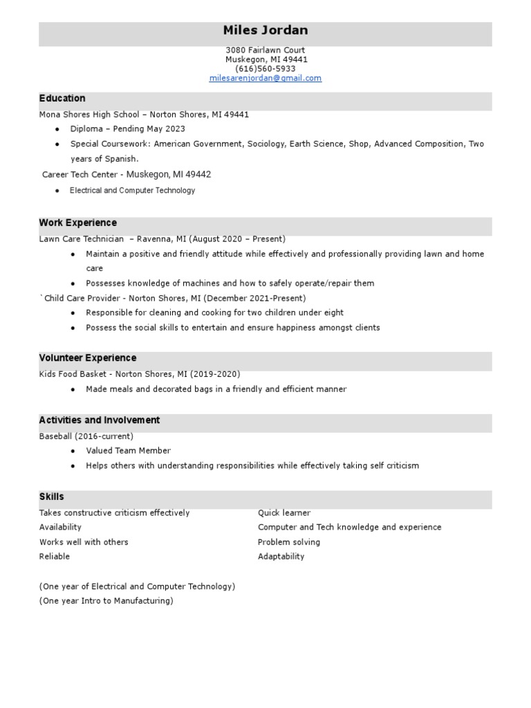 1 - Resume Sample | PDF