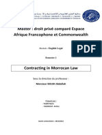 Contracting in Moroccan Law