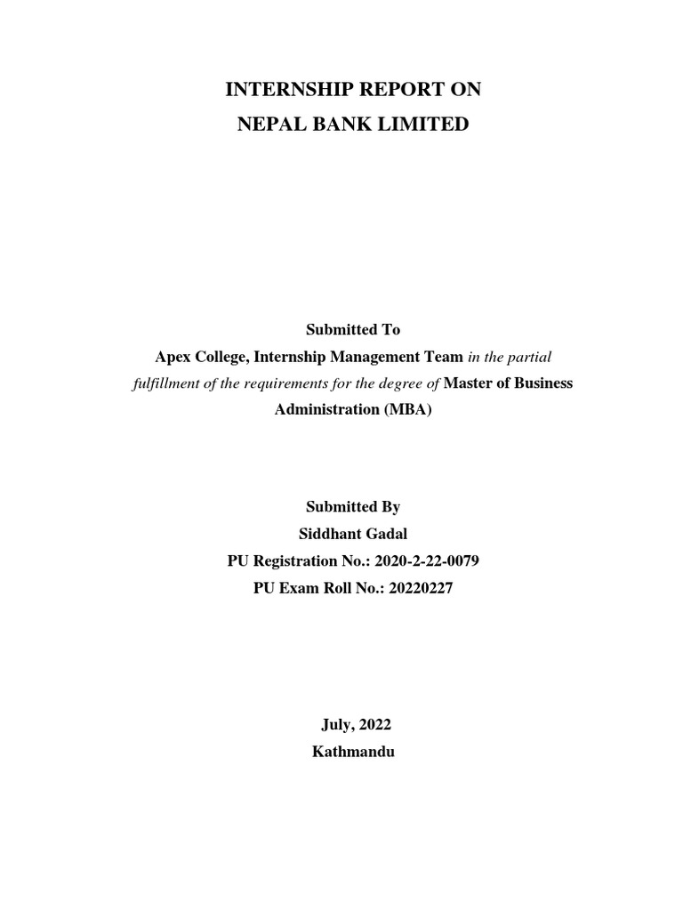 Internship report of nepal bank pdf banks cheque