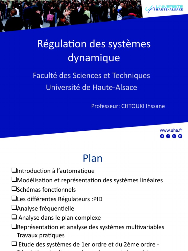 Régulation Des Systemes Dynamiques | PDF | Automatisation ...