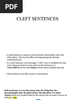 Cleft Sentences