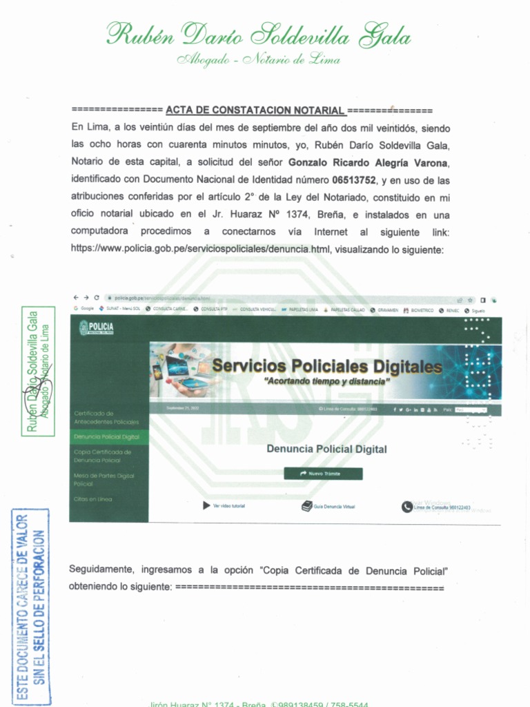 Acta Notarial | PDF
