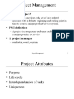 Project Management: - What's A Project?