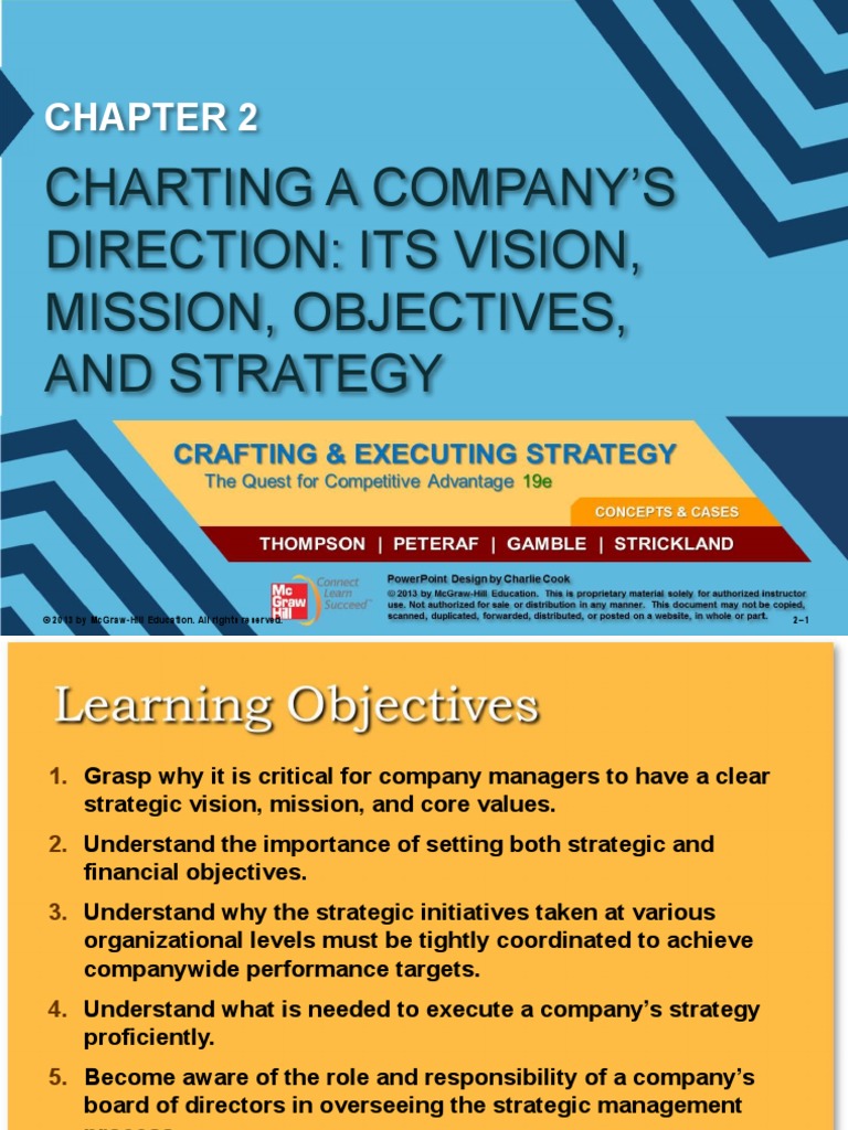 Chapter 02 Charting A Company's DirectionIts Vision, Mission