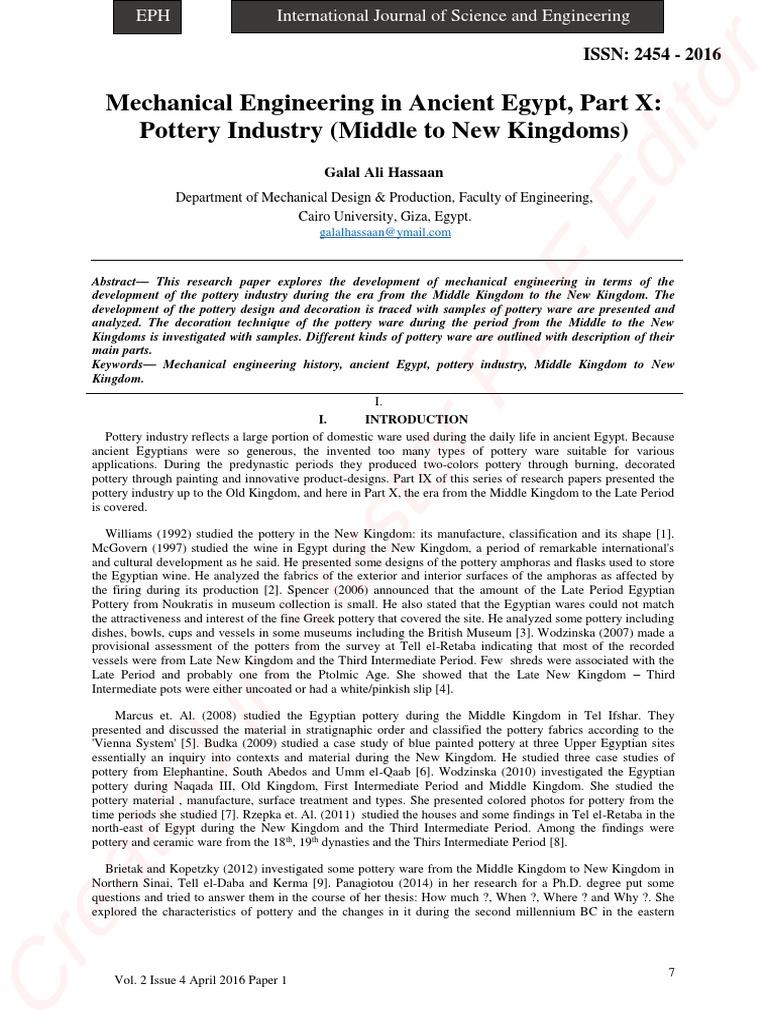 Qalal Hassan Ancient Egyptian Technology , Mechanical Engineering in