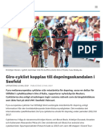 Giro-Cyklist Kopplas Till Dopningsskandalen I Seefeld - SVT Sport