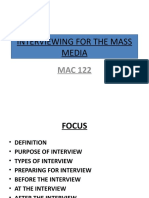MAC 122 Interview