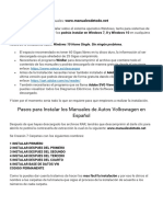 Pasos para Instalar Los Manuales de Autos Volkswagen en Español
